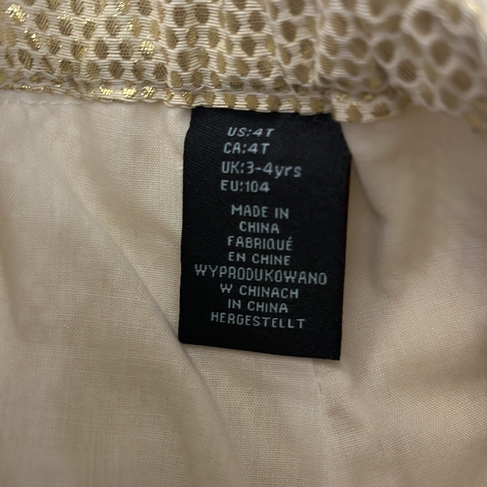Kids metallic gold shirt & shorts - Picture 8 of 9